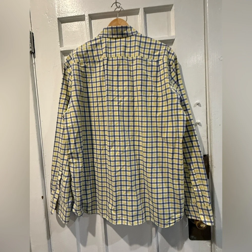 J. Crew Yellow and Blue Checkered Shirt